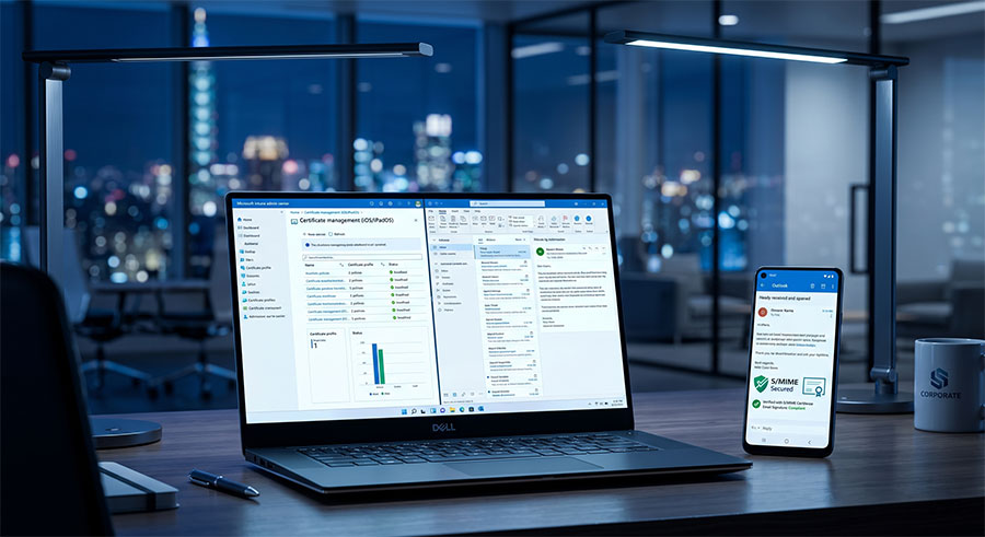 intune-smime-outlook-compatibility-test 企業透過 Intune 派發 S/MIME 憑證並進行跨裝置 Outlook 郵件測試